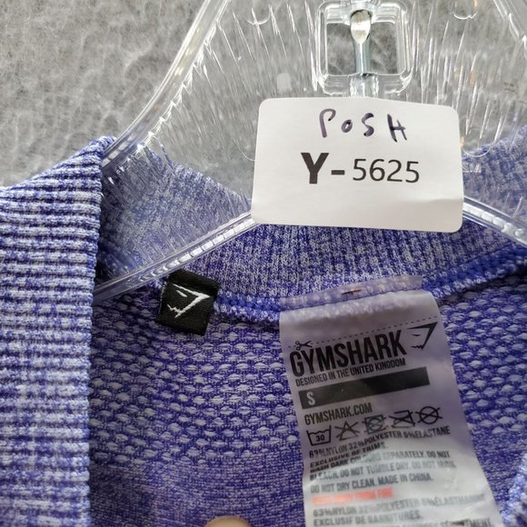 Gymshark Women Sweatshirt‎ Small Purple Ombre Cropped Logo Long Sleeve - Picture 3 of 10